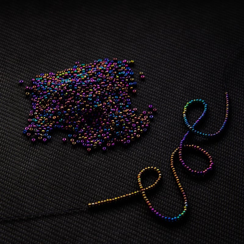 Upcycled beadwork